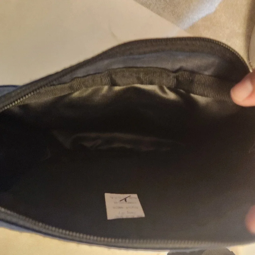 Vintage Jansport Hiking Fannypack W/Bottle Holder BLACK EUC BLUE‎